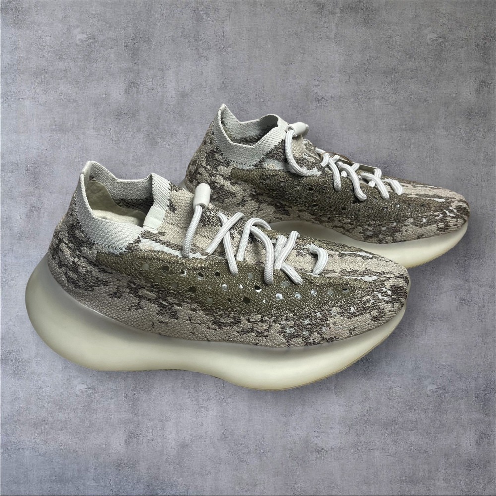 Adidas‎ Yeezy Boost 380 Pyrite Sneakers Shoes Men's 5.5 Neutral Gray Primeknit